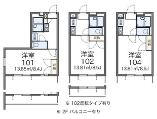 レオパレスビューフレアの物件間取画像